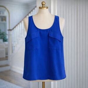 5/48 Blue Sleeveless Blouse Small